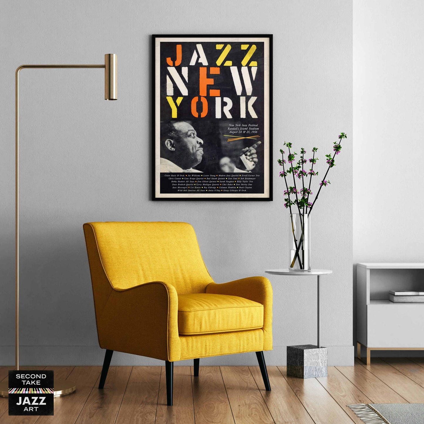 1956 New York Jazz Festival jazz poster - Randall's Island, NY