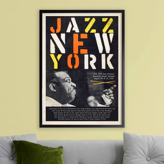 1956 New York Jazz Festival jazz poster - Randall's Island, NY