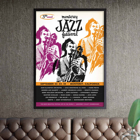 1960 Monterey Jazz Festival jazz poster - Monterey, California