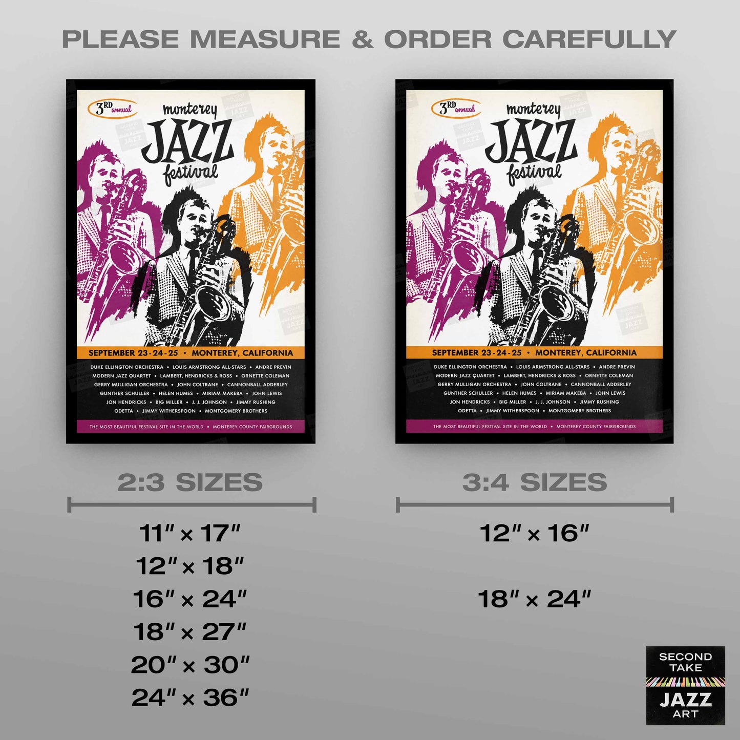 1960 Monterey Jazz Festival jazz poster - Monterey, California