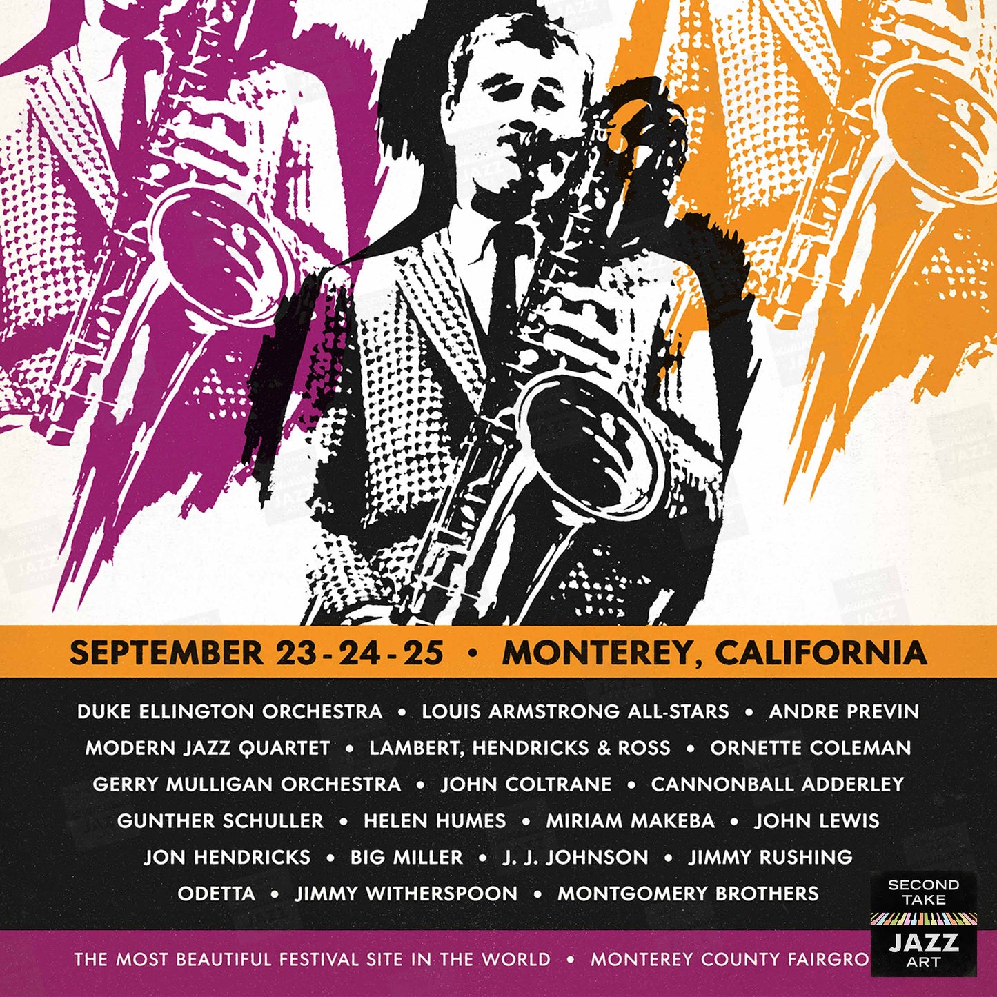 1960 Monterey Jazz Festival jazz poster - Monterey, California