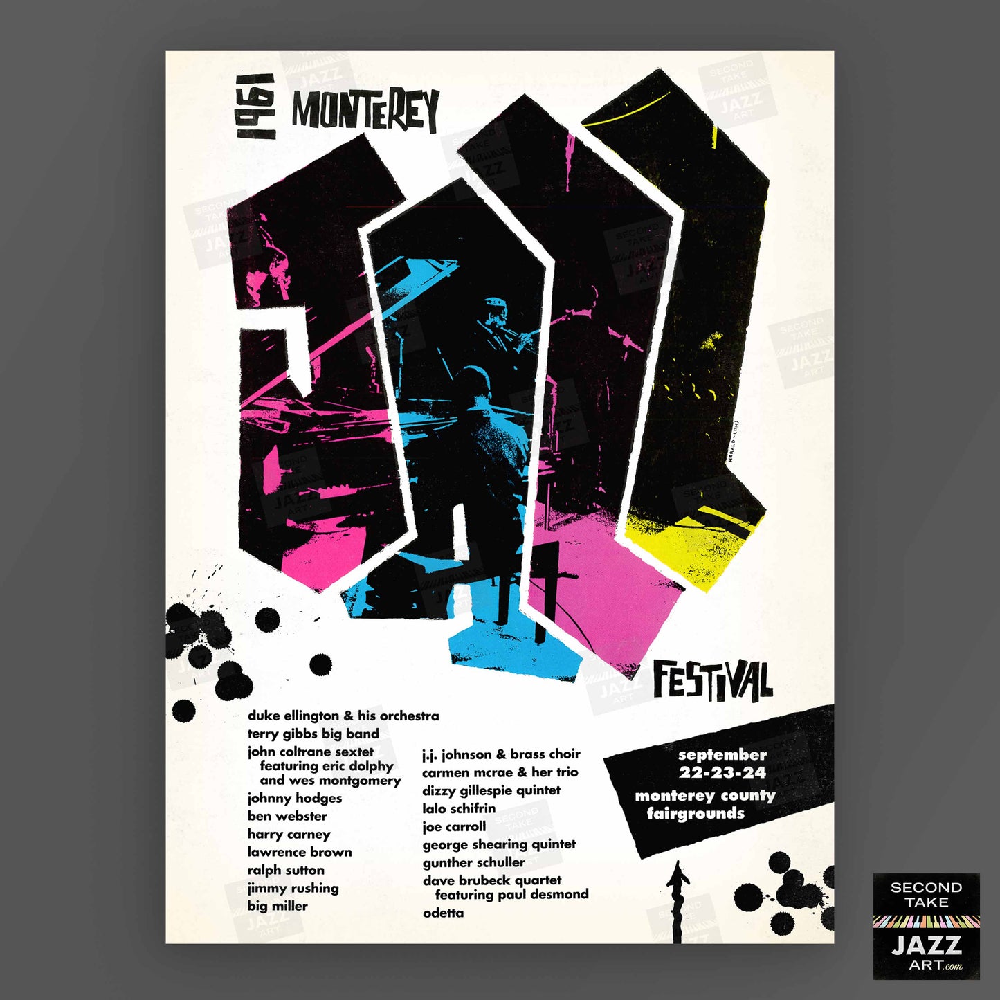 1961 Monterey Jazz Festival jazz poster - Monterey, California