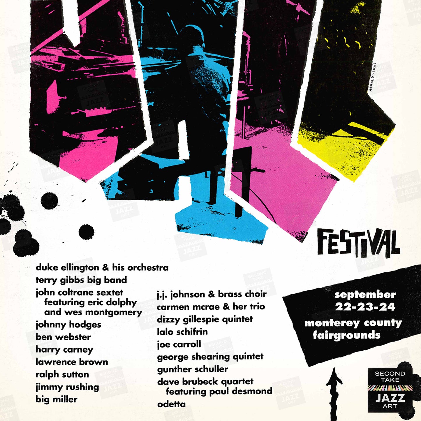 1961 Monterey Jazz Festival jazz poster - Monterey, California