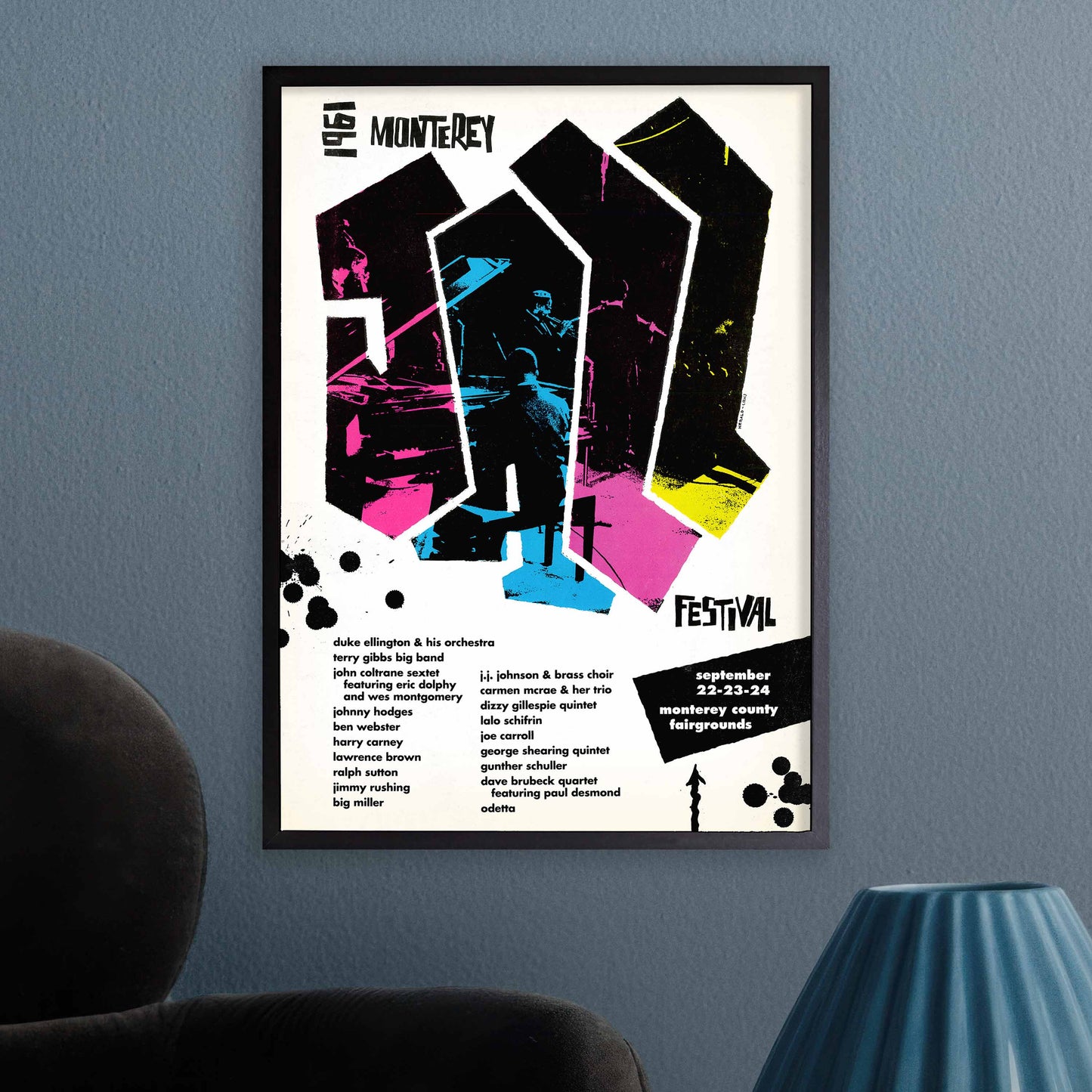 1961 Monterey Jazz Festival jazz poster - Monterey, California