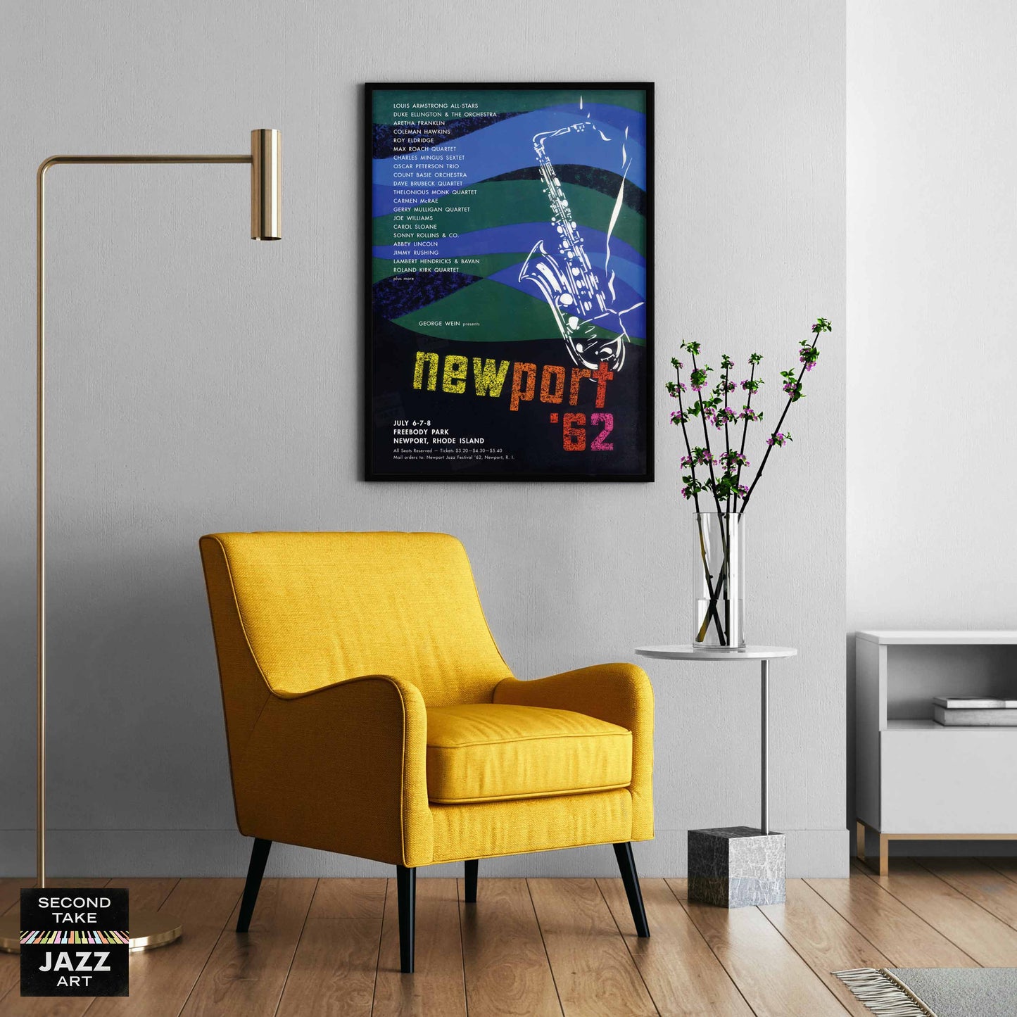 1962 Newport Jazz Festival jazz poster - Newport, Rhode Island