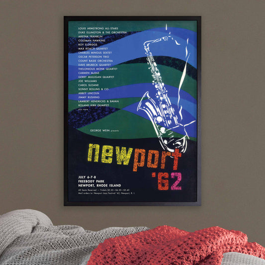 1962 Newport Jazz Festival jazz poster - Newport, Rhode Island