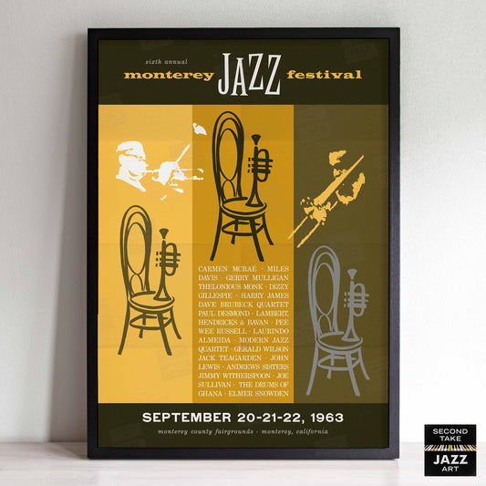 1963 Monterey Jazz Festival jazz poster - Monterey, California