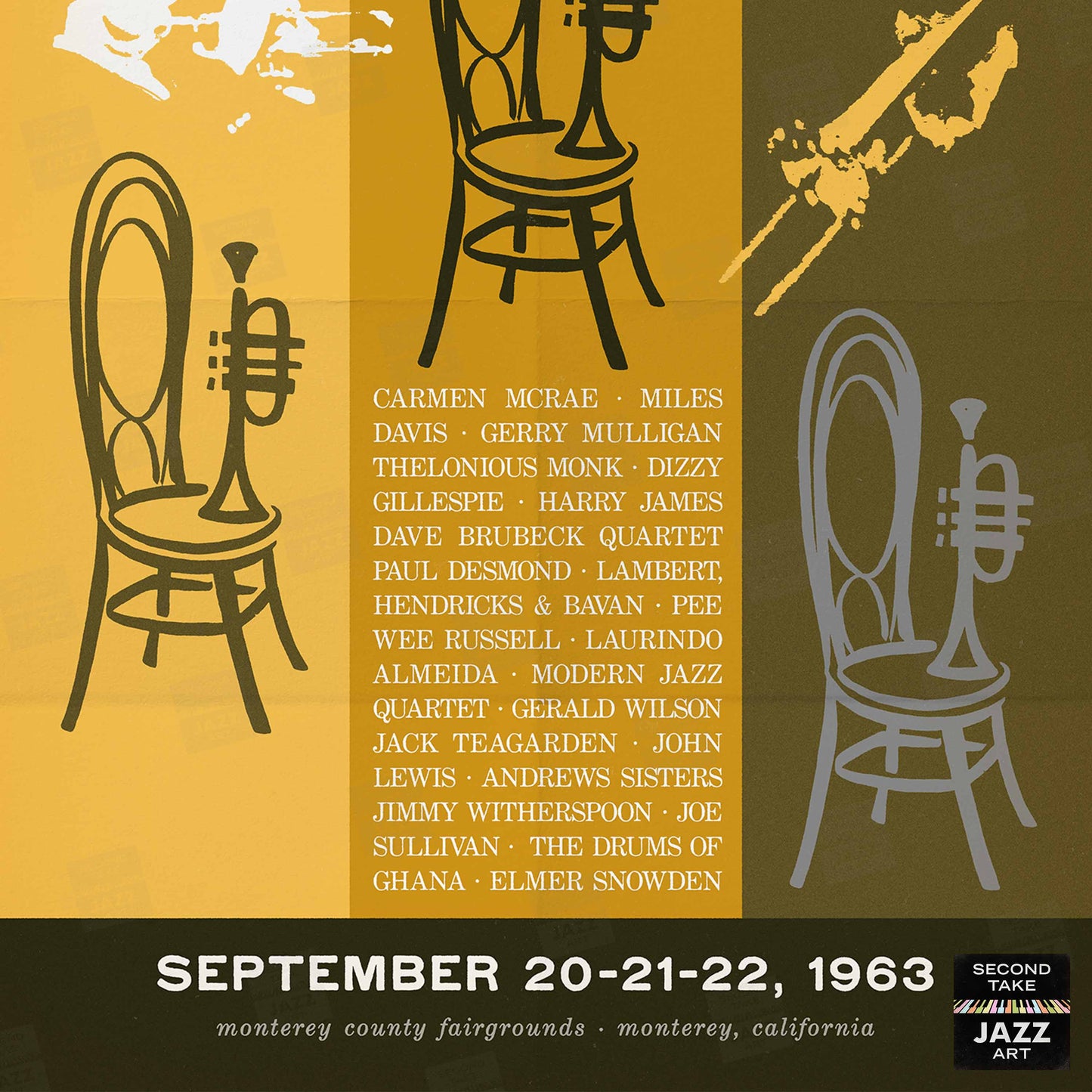 1963 Monterey Jazz Festival jazz poster - Monterey, California
