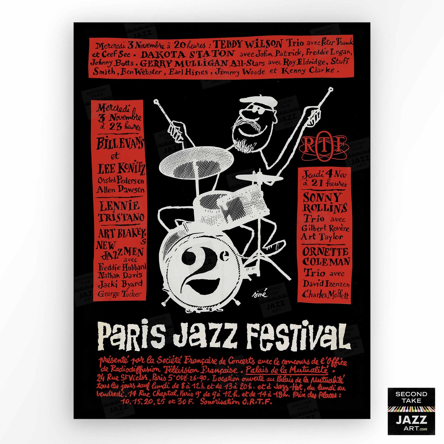 1965 Paris Jazz Festival jazz poster - Paris, France