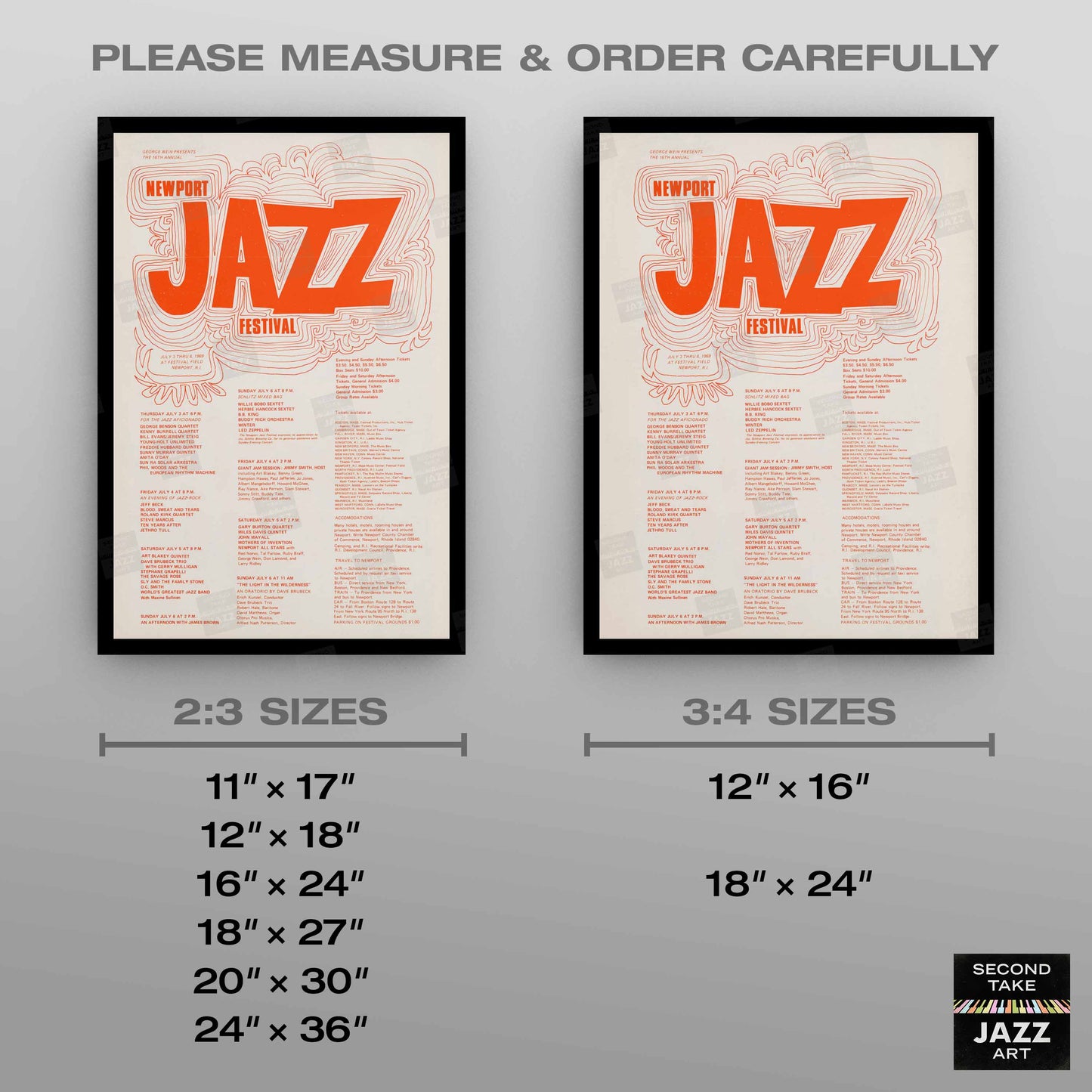 1969 Newport Jazz Festival jazz poster - Newport, Rhode Island