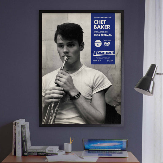 Chet Baker jazz poster - Tiffany Club - 1954
