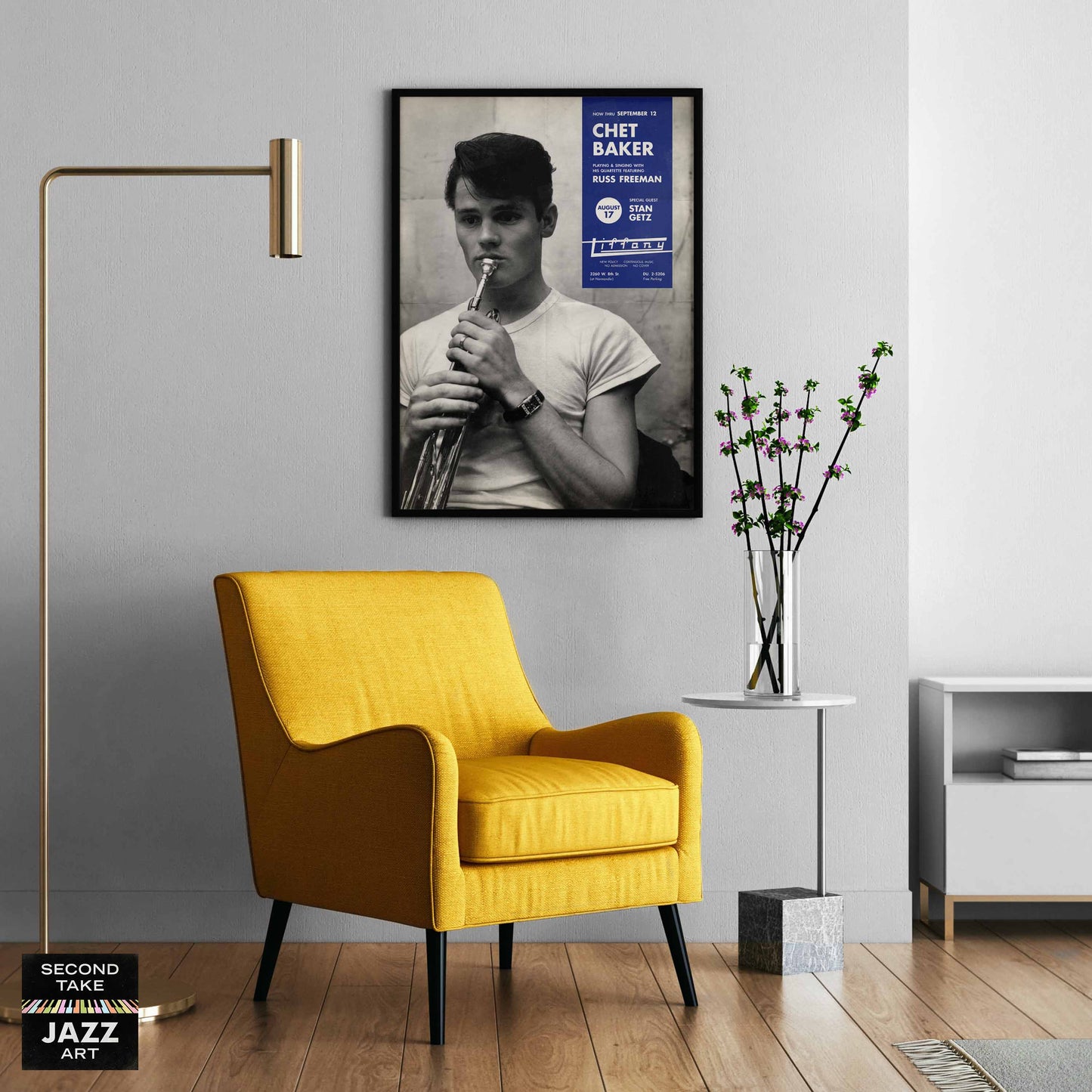 Chet Baker jazz poster - Tiffany Club - 1954