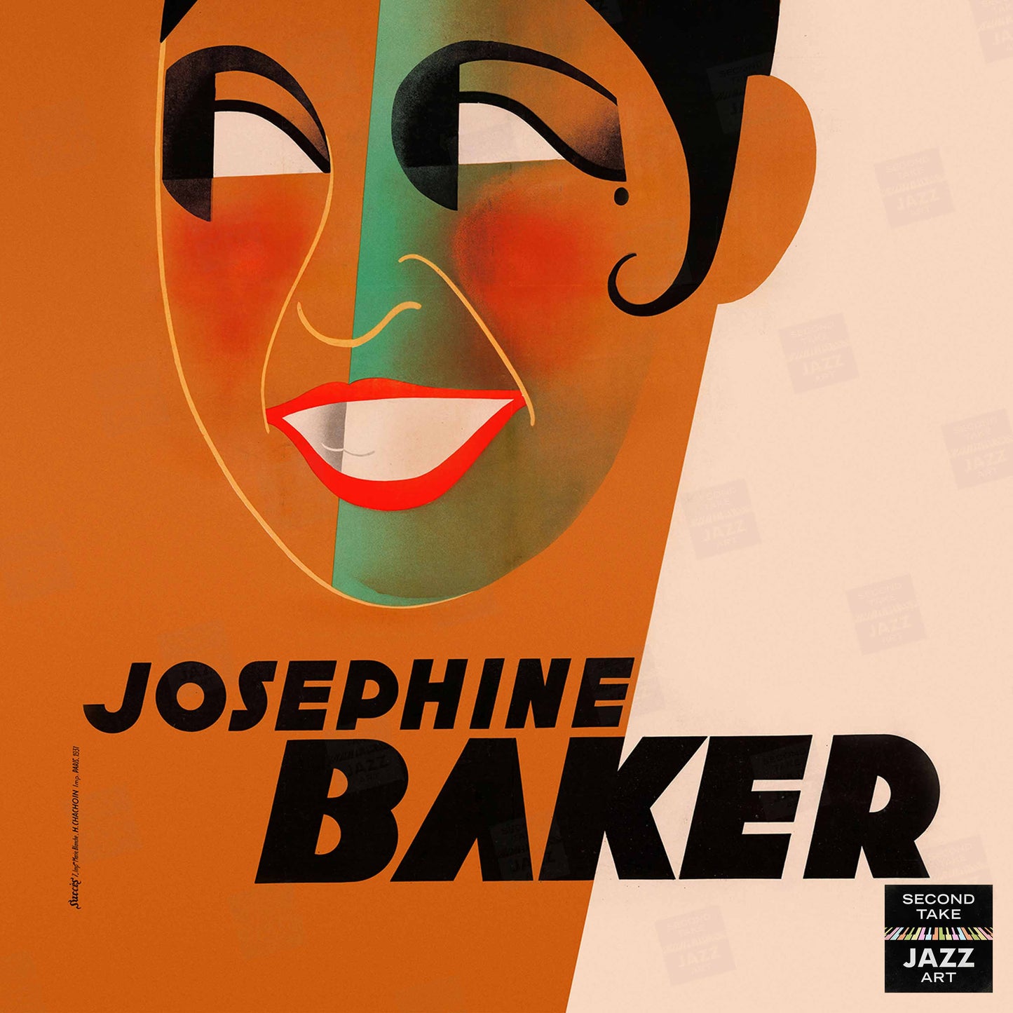 Josephine Baker jazz poster - Paris, France - 1931