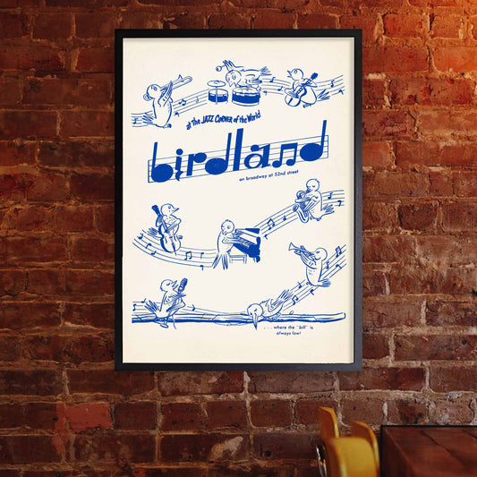 Birdland jazz poster - 52nd St - New York - 1950s (blue variant)