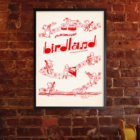 Birdland jazz poster - 52nd St - New York - 1950s (red variant)