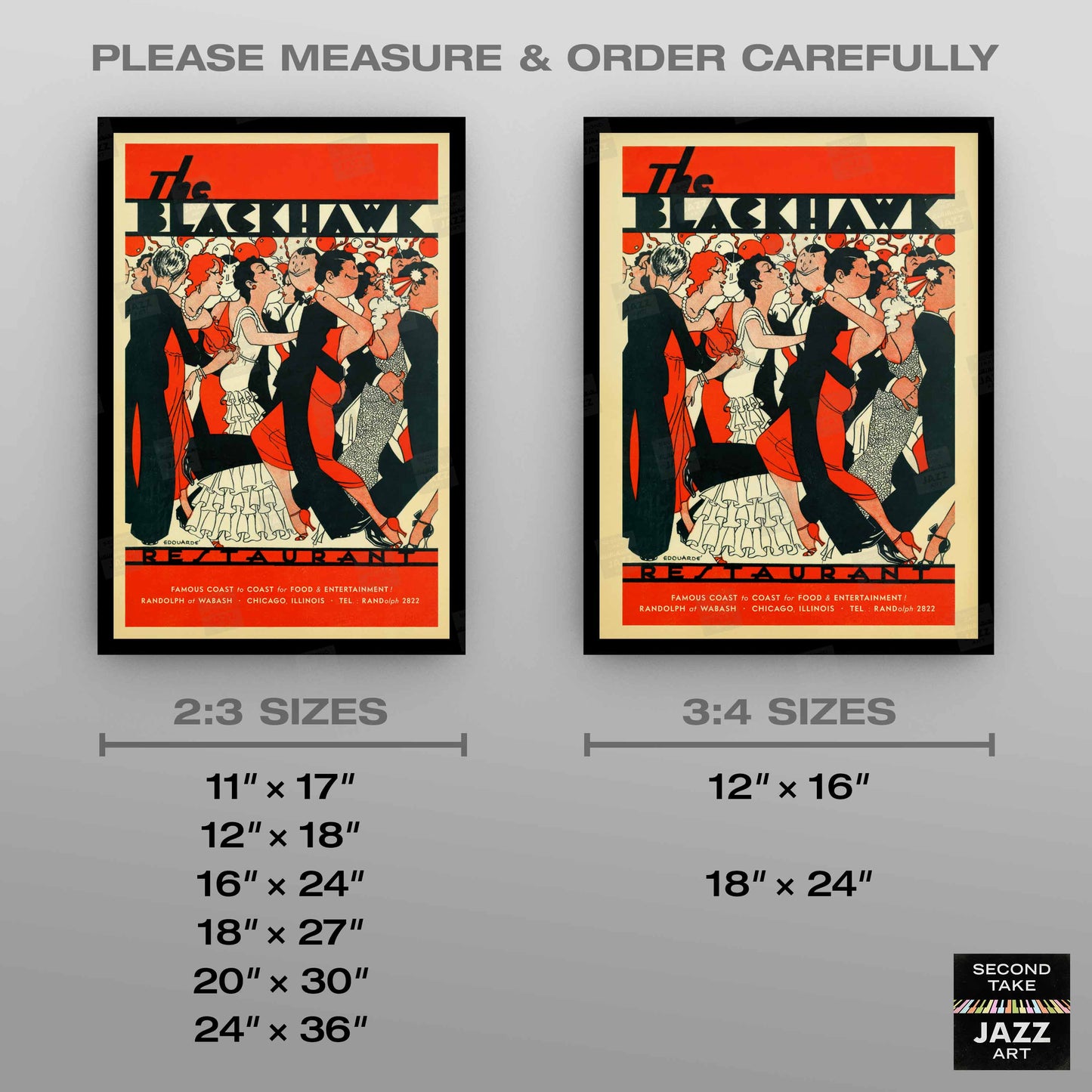 Blackhawk jazz poster - Chicago - 1930s