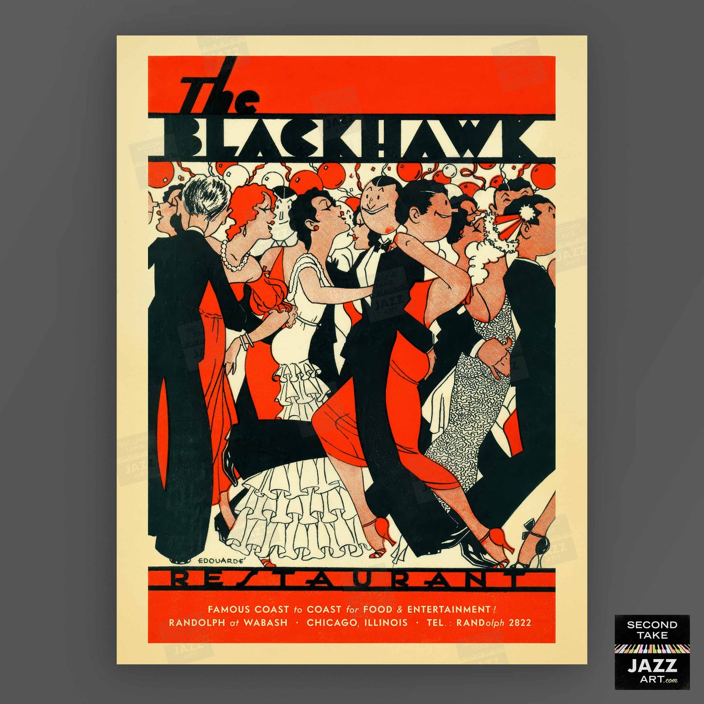 Blackhawk jazz poster - Chicago - 1930s