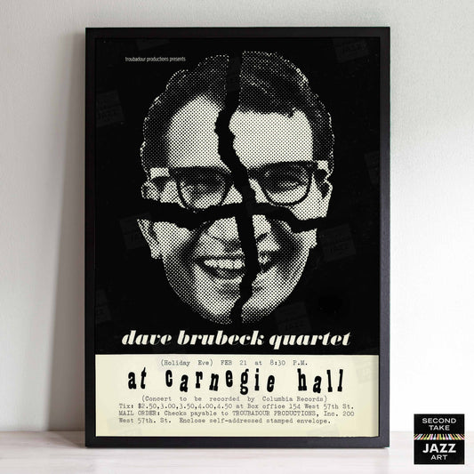 Dave Brubeck - Paul Desmond jazz poster - At Carnegie Hall - 1963