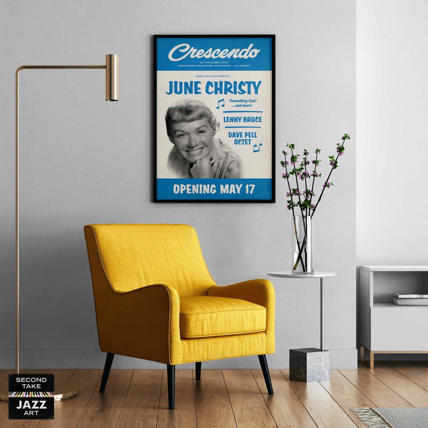 June Christy - Dave Pell Octet - jazz poster - At the Crescendo - Hollywood - 1957