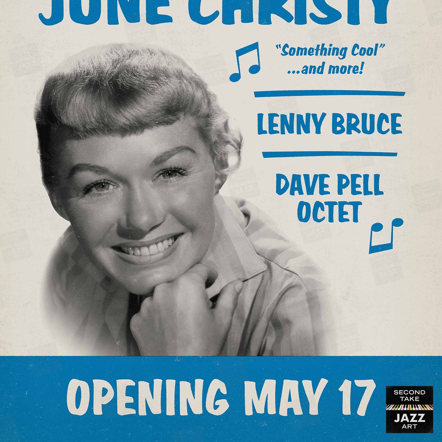 June Christy - Dave Pell Octet - jazz poster - At the Crescendo - Hollywood - 1957
