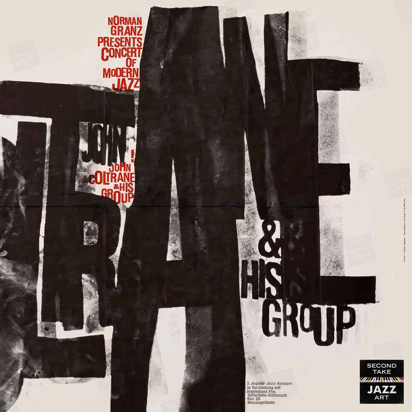 John Coltrane jazz poster - Frankfurt - 1962