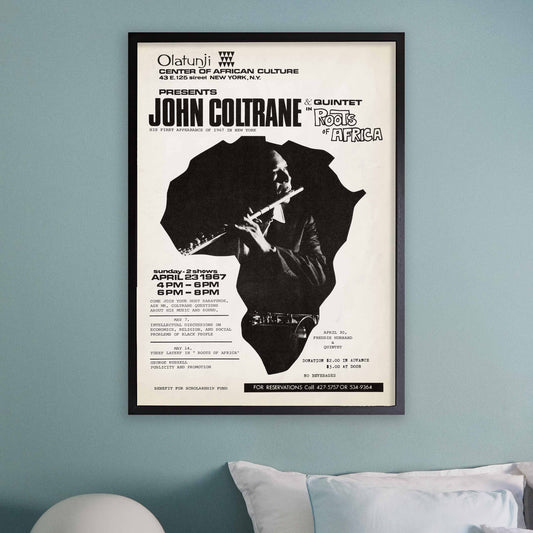 John Coltrane jazz poster - Olatunji Center - 1967