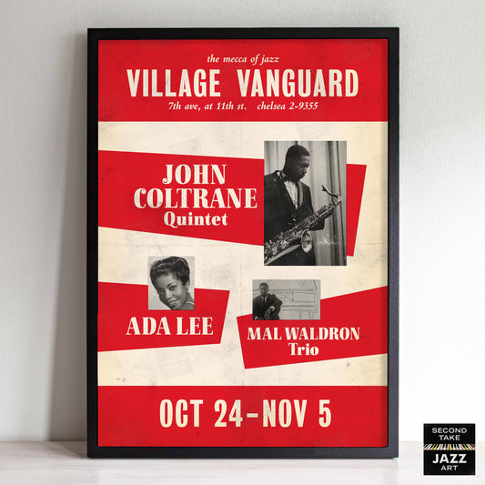 John Coltrane - Eric Dolphy jazz poster - Village Vanguard - 1961