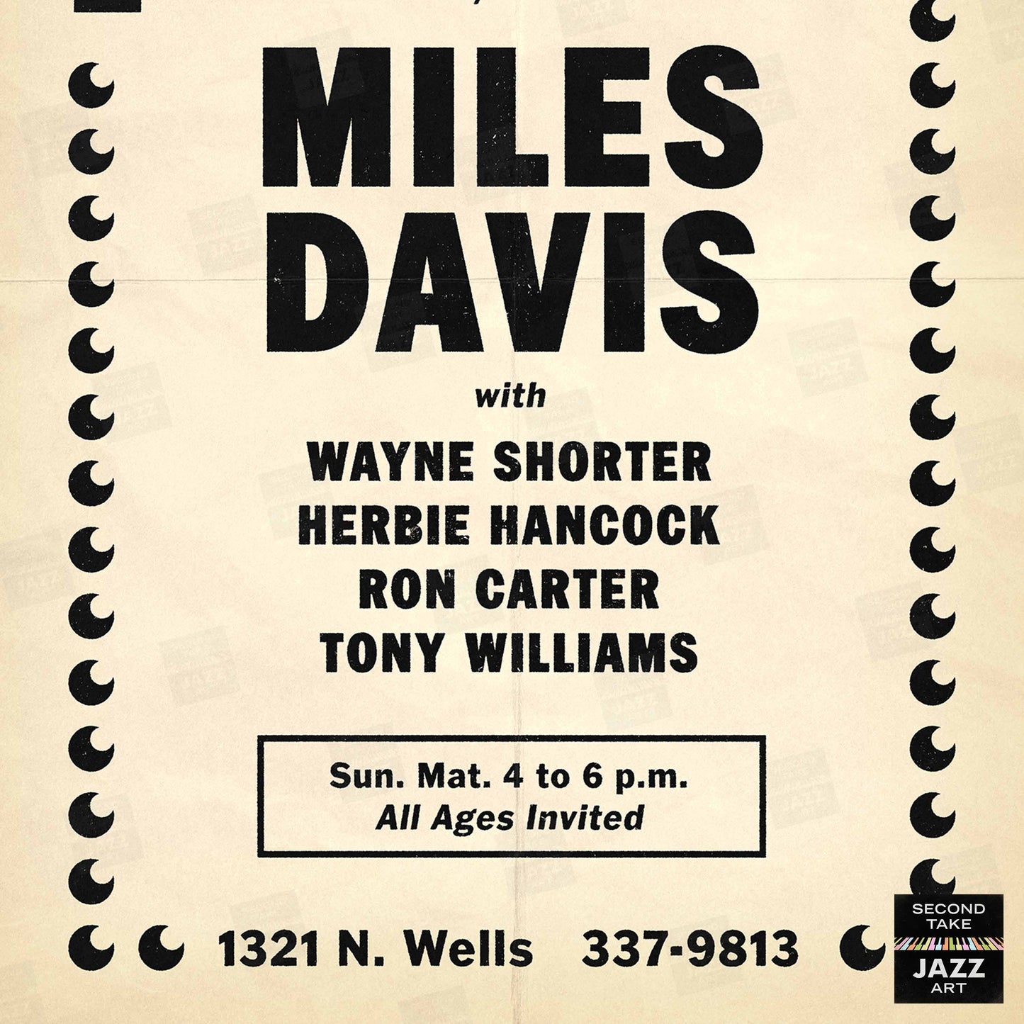 Miles Davis jazz poster - Live at the Plugged Nickel - Chicago - 1965