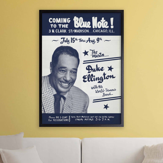 Duke Ellington jazz poster - Live at the Blue Note - Chicago - 1959