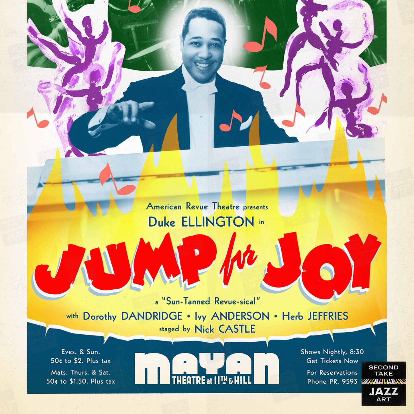 Duke Ellington jazz poster - Jump for Joy - Los Angeles - 1941