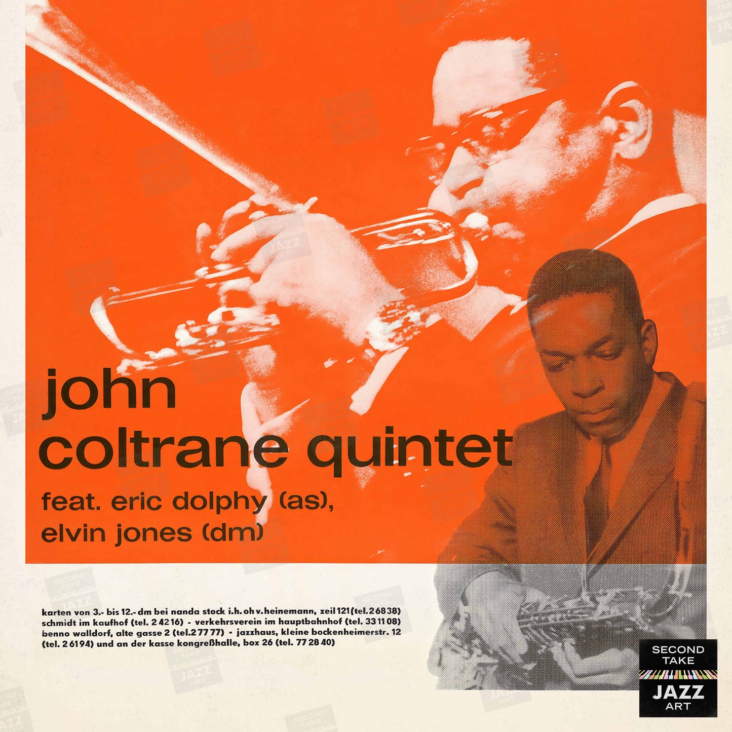 Dizzy Gillespie - John Coltrane jazz poster - Jazz at the Philharmonic - Frankfurt - 1961