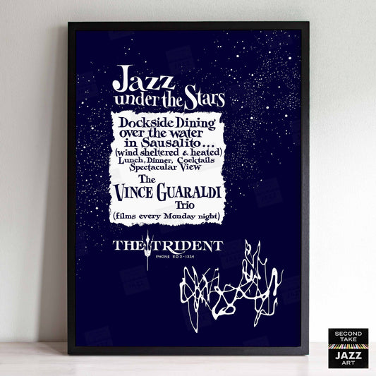 Vince Guaraldi jazz poster - The Trident - Sausalito, California - 1962