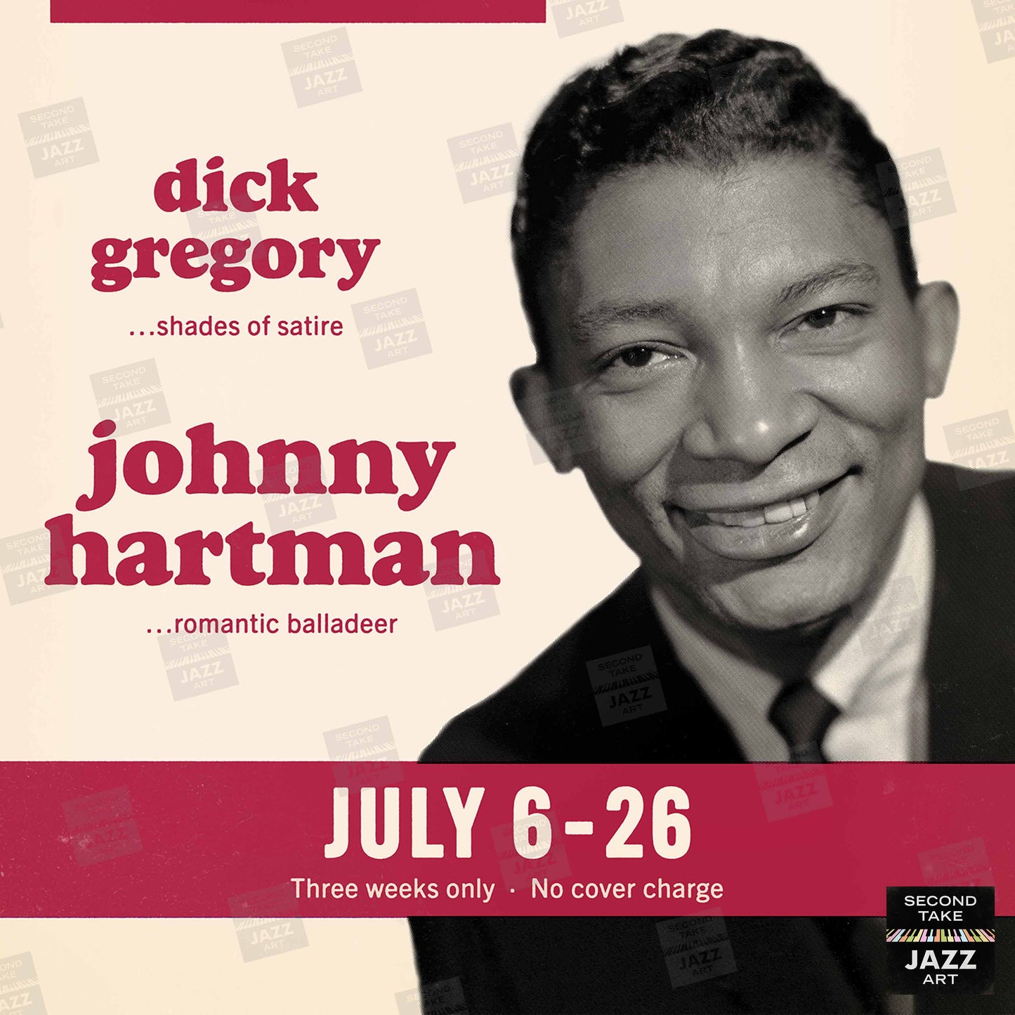 Johnny Hartman jazz poster - Mister Kelly's - Chicago - 1964