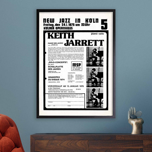 Keith Jarrett jazz poster - Köln Concert - 1975