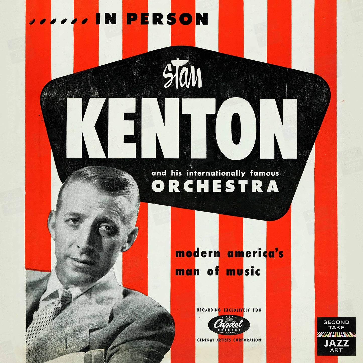 Stan Kenton jazz poster - Centennial Recreation Club - 1953