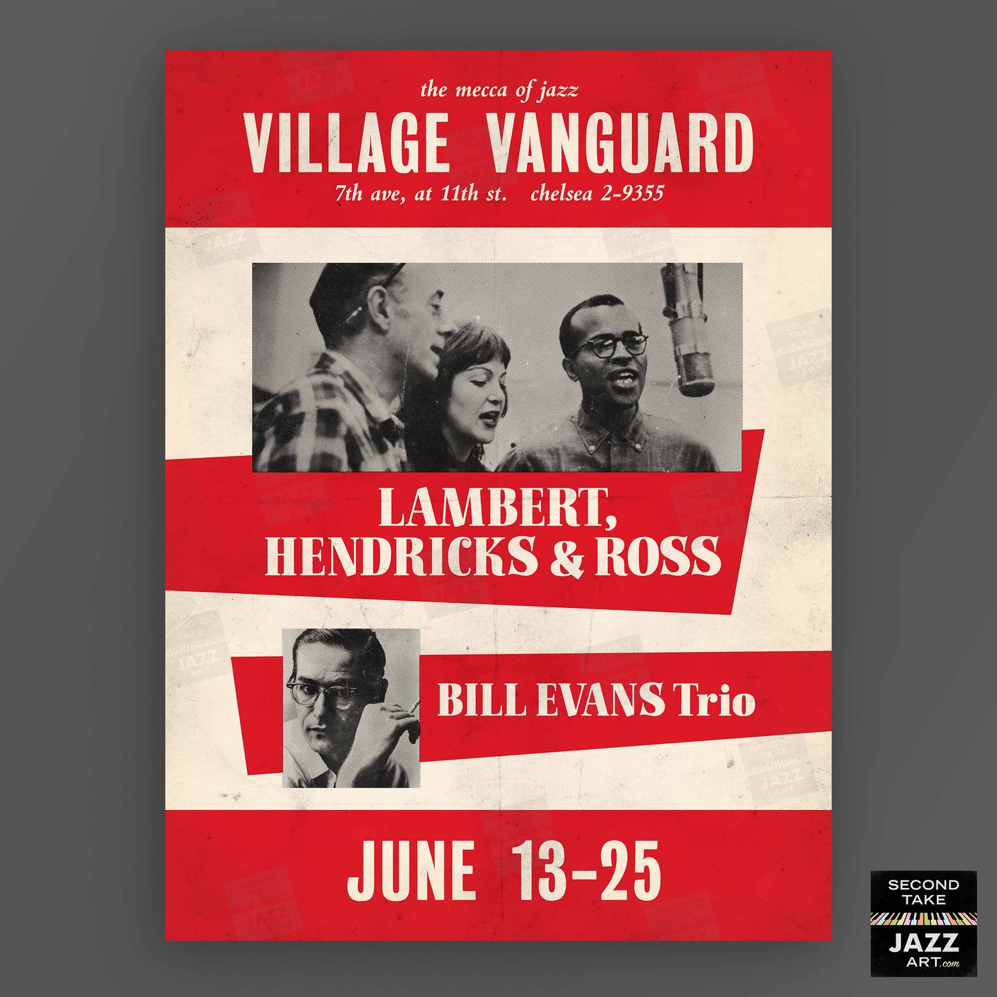 Bill Evans jazz poster - Sunday at the Village Vanguard - 1961