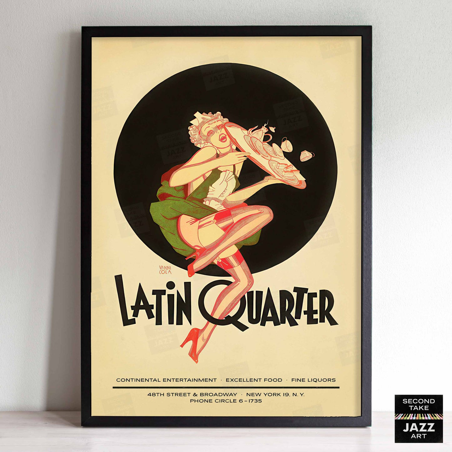 Latin Quarter jazz poster - Times Square - New York - 1940s-50s