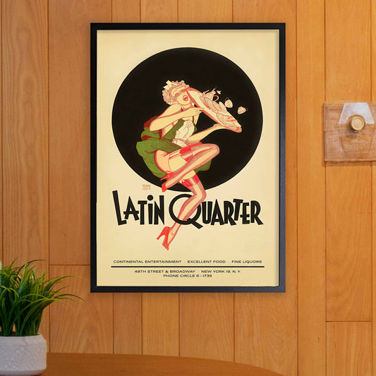 Latin Quarter jazz poster - Times Square - New York - 1940s-50s