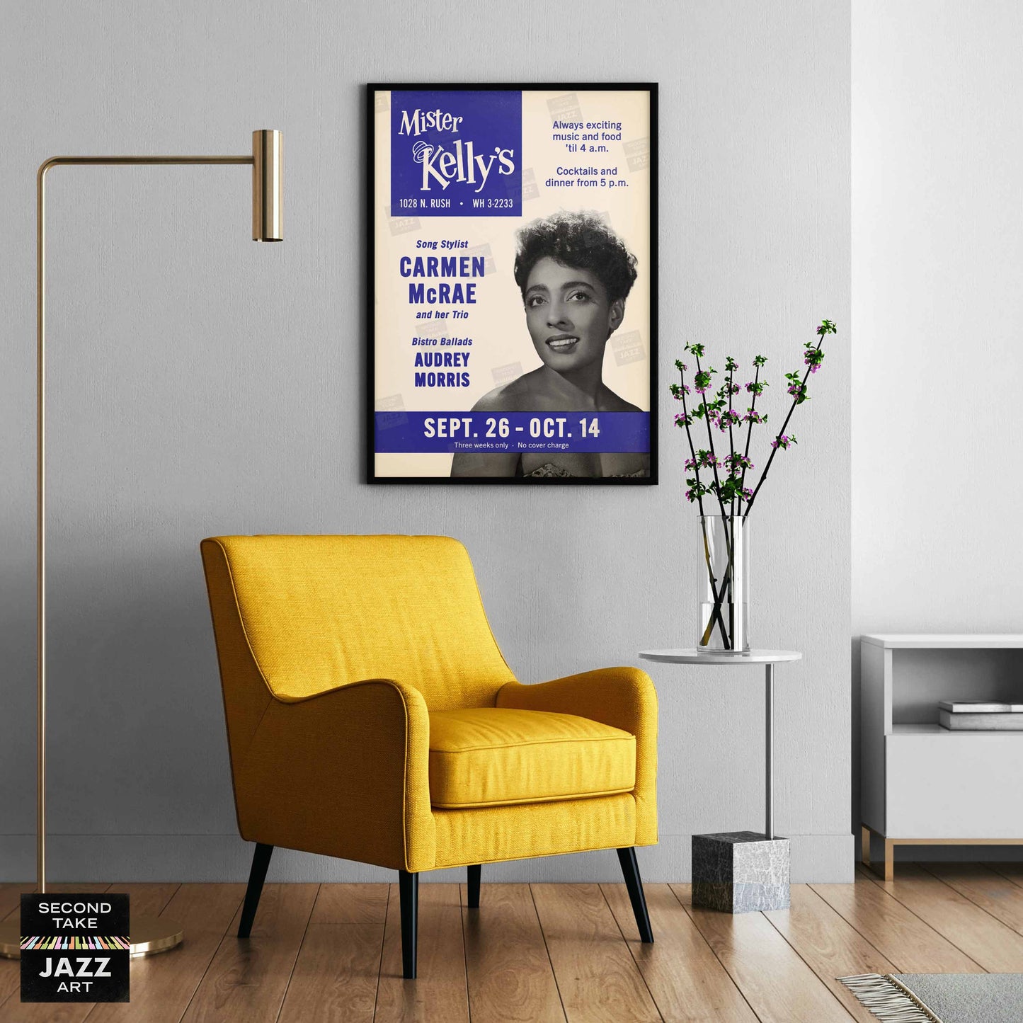 Carmen McRae jazz poster - Mister Kelly's - Chicago - 1956