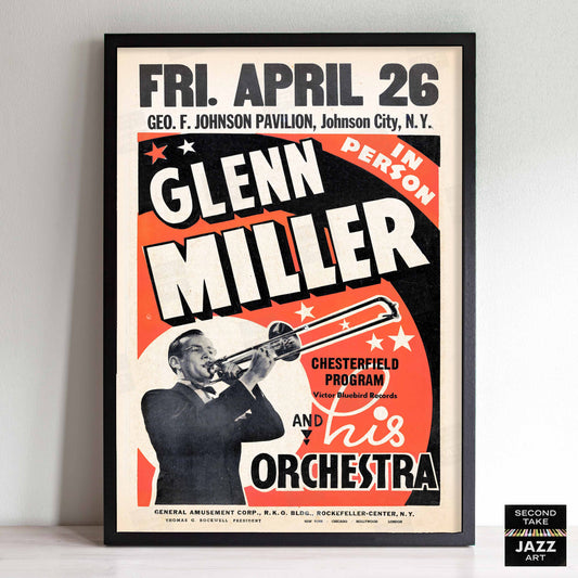 Glenn Miller jazz poster - Johnson Pavilion - Johnson City, New York - 1940