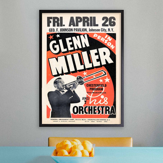 Glenn Miller jazz poster - Johnson Pavilion - Johnson City, New York - 1940