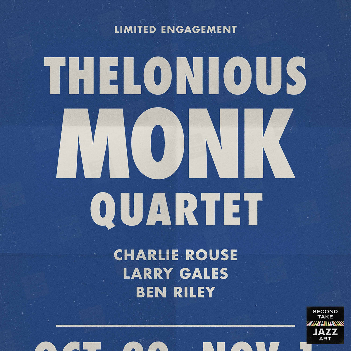 Thelonious Monk - Charlie Rouse jazz poster - Live at the It Club - Los Angeles - 1964