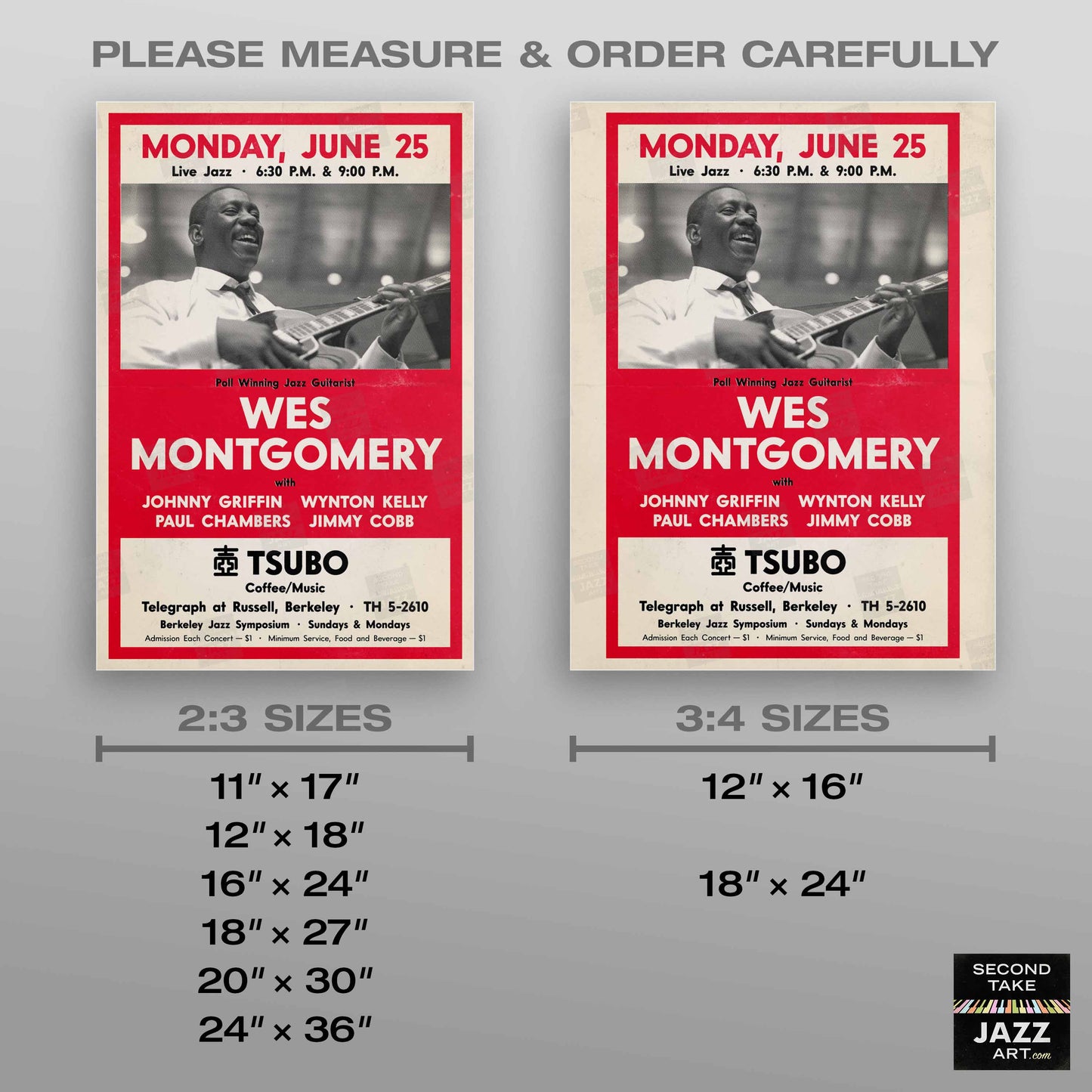 Wes Montgomery jazz poster - Full House - Live at Tsubo - Berkeley - 1962