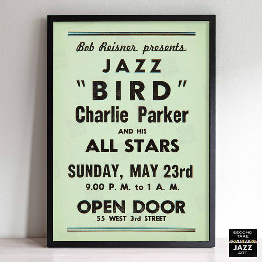 Charlie Parker jazz poster - Open Door - 1954