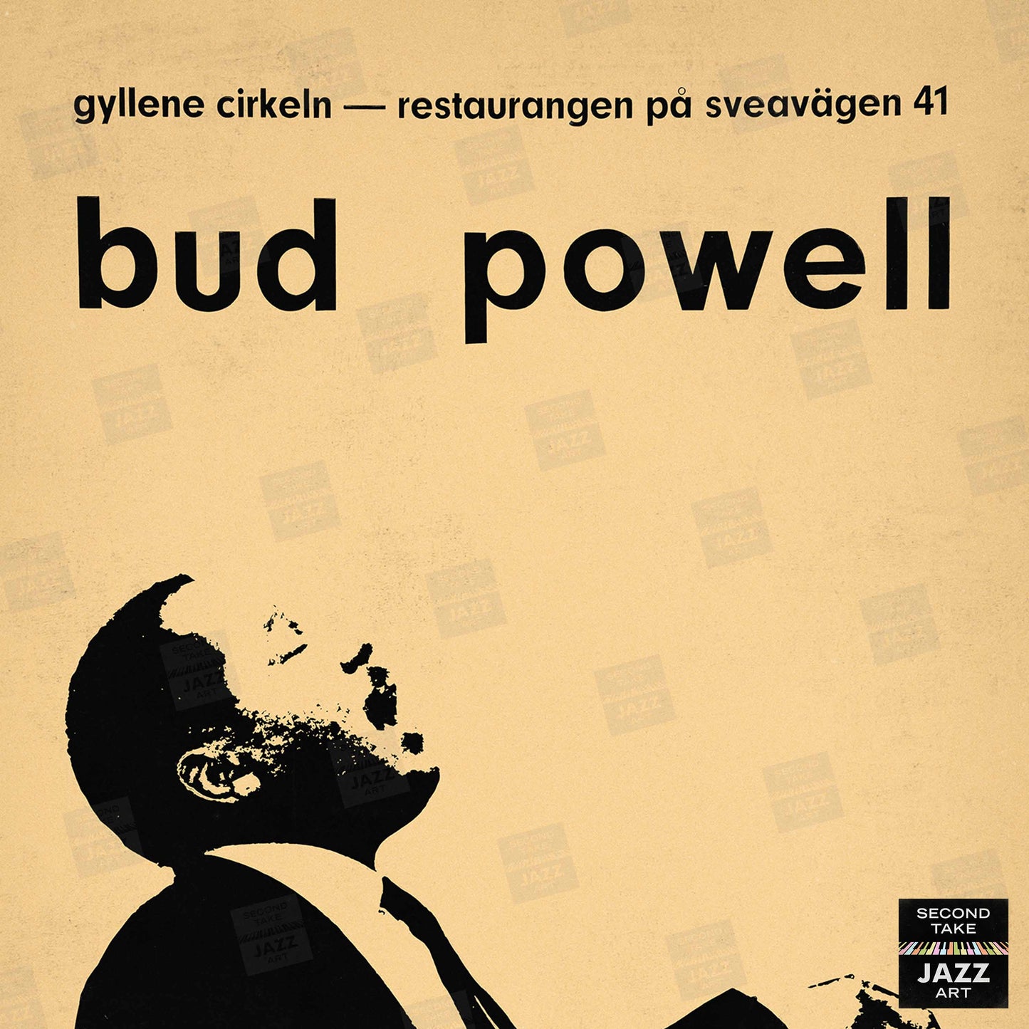 Bud Powell jazz poster - At the Golden Circle - Stockholm - 1962