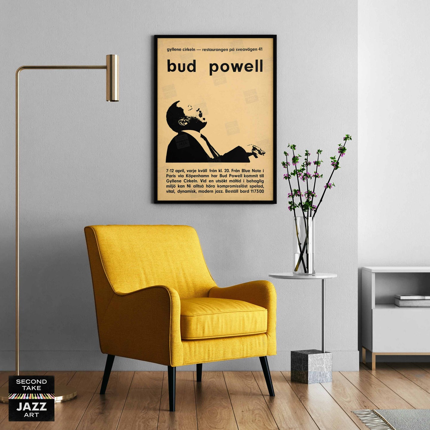 Bud Powell jazz poster - At the Golden Circle - Stockholm - 1962
