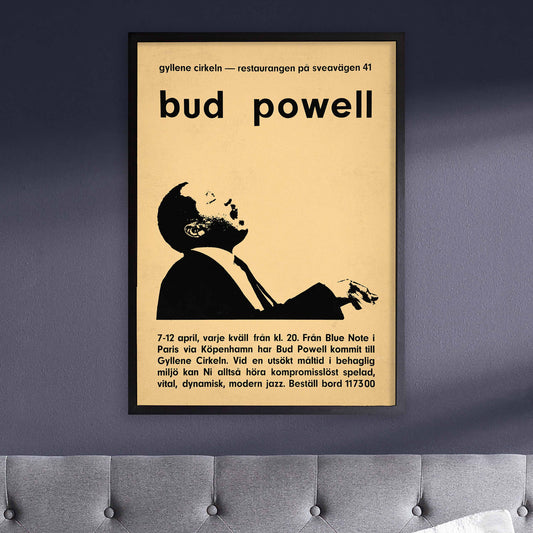 Bud Powell jazz poster - At the Golden Circle - Stockholm - 1962