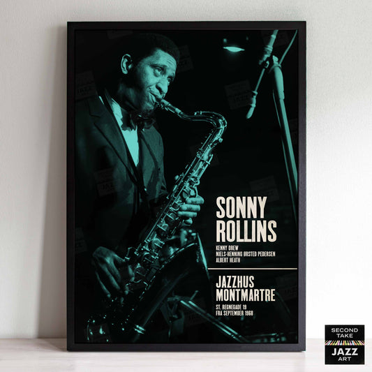 Sonny Rollins jazz poster - Live at Jazzhus Montmartre - 1968