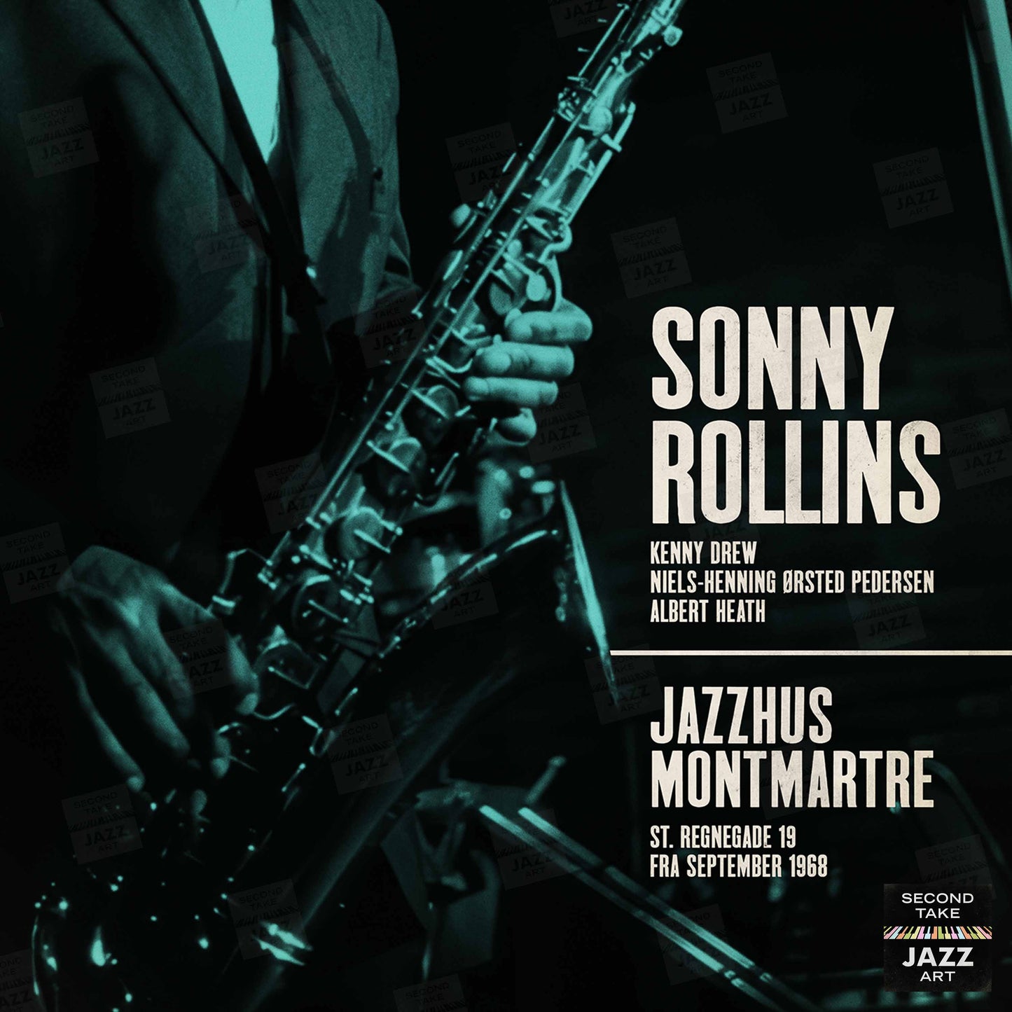Sonny Rollins jazz poster - Live at Jazzhus Montmartre - 1968