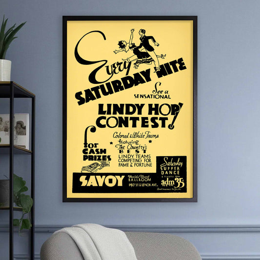 Savoy jazz poster - Lindy Hop Contest - Harlem - New York - 1930s-40s